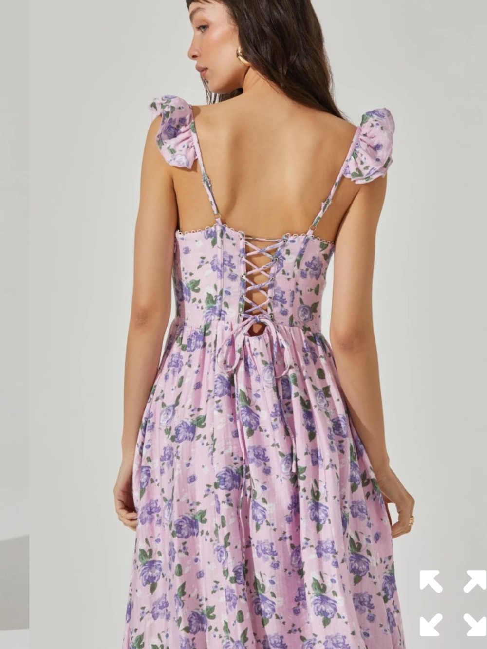 ASTR The Label Wedelia Print Midi Dress | Purple Floral | M | NWT - Picture 2 of 7